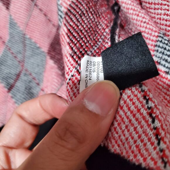 DC Comics Harley Quinn Checkerboard Cardigan Sweater Juniors L Costume Cosplay - Picture 8 of 10